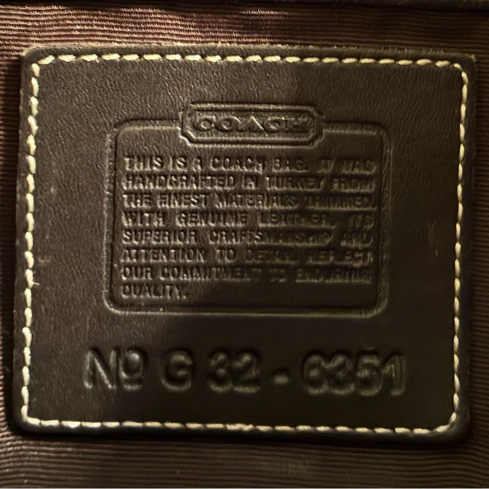 Vintage COACH Soho Brown Leather Khaki Y2K Mini Signature C Hobo #6351 EUC - Picture 13 of 13